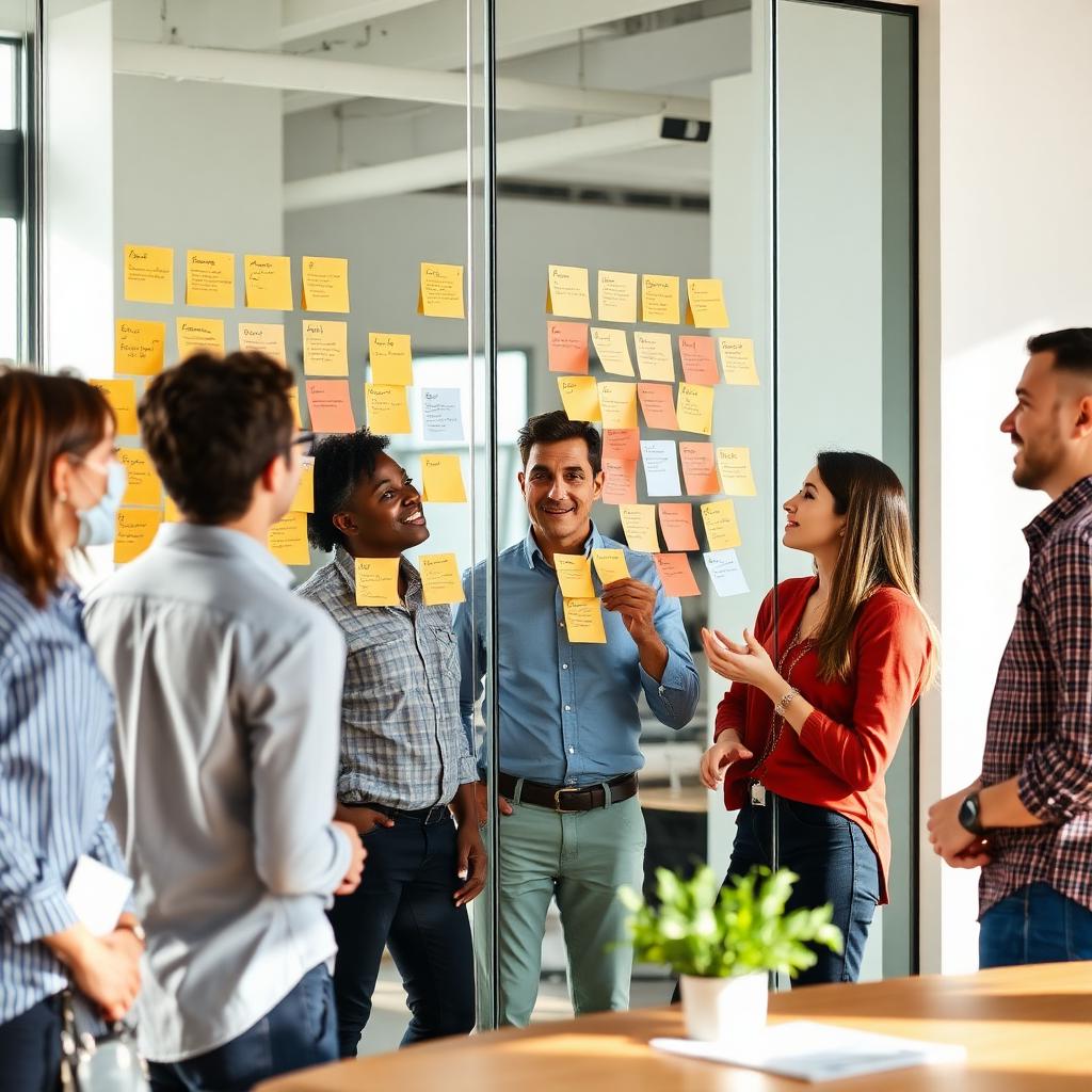 Creative team brainstorming
